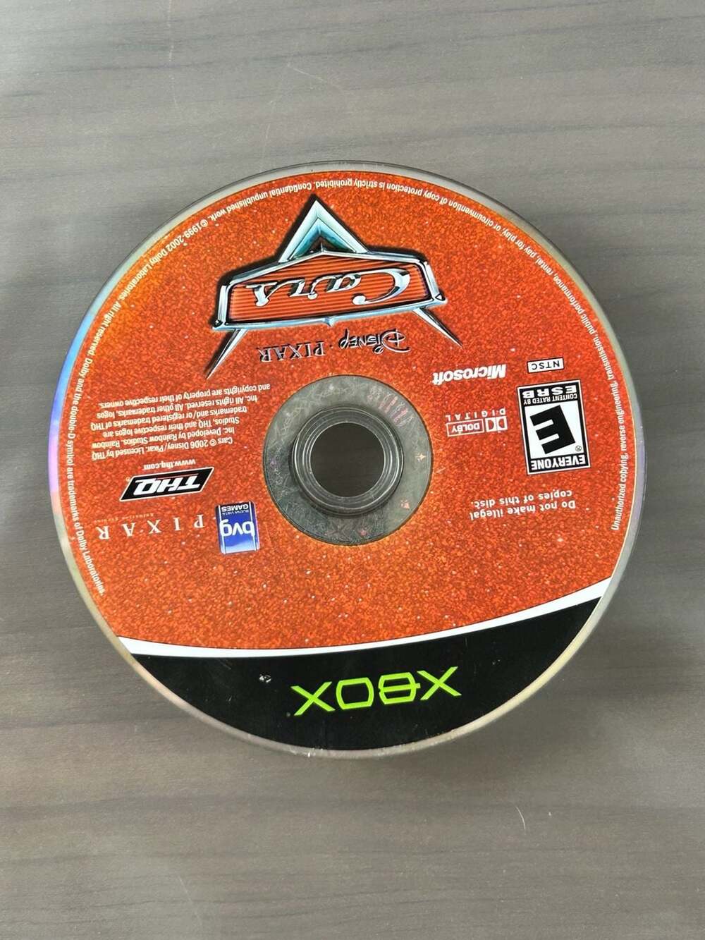 Disney Pixar Cars Original Xbox 2006 Disc Only THQ Racing Game Untested